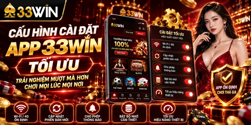 Cấu hình cài đặt App 33WIN tối ưu